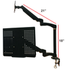 Rife Dual Arm Monitor＆Laptop Mount  -  Heitgh和角度調整，18“桿（NA-G DC）